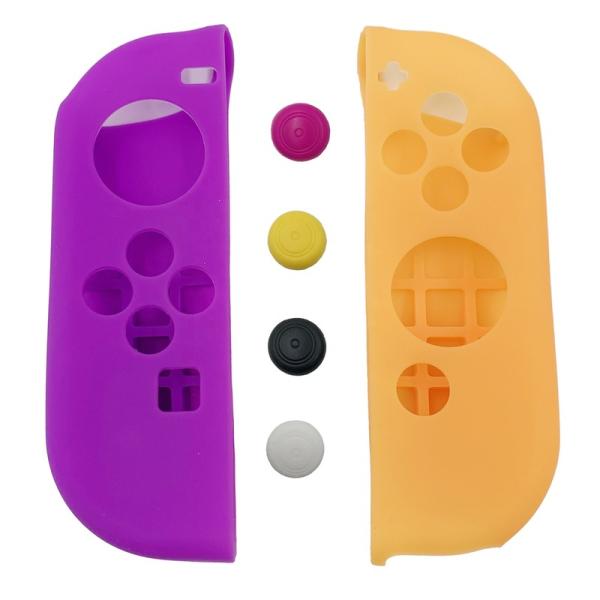 Quality Protective Shock Proof HOXC Silicone Mixed Colors Compatible Protective Case for OLED Switch and Joy-Con Controller with 13 Thumbstick Covers wholesale
