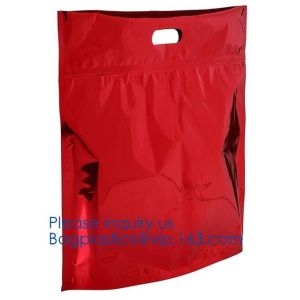qual seal flat bottom stand up pouch with k,plastic bag slide zipper with side
