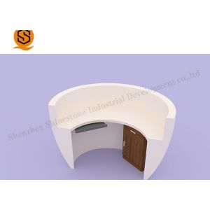 SGS Half Round Reception Desk Solid Surface Pure Simplicity And Clean
