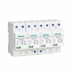 BR-25M 2P Lightning T1+T2 Surge Arrester B+C SPD 25kA thunder protector spd
