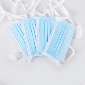 Disposable Non Medical Flat Face Mask Anti Fog Blue 17.5*9.5cm T/CTCA7-2019