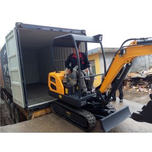 Rubber Track Excavator With Dozer Blade , Digging Machine For Agriculture