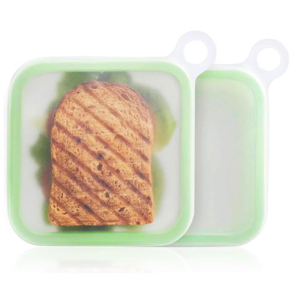Microwave And Dishwasher Safe Silicone Sandwich Container For Lunch Boxes