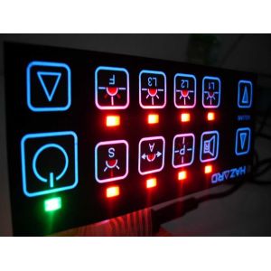 Vandal Resistant Flat Keys Illuminated Backlighting Keyboards Led Membrane