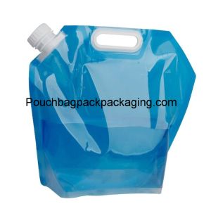 10 liter PE collapsible water container, stand up collapsible water bag plastic