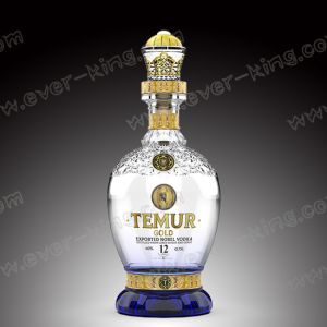 Crystal White Flint Custom Glass Bottle 750 ML For Luxury Liquor And Spirit