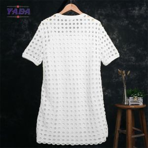 Elegant fashion 2 pieces wholesale pattern simple and elegant cotton loose white