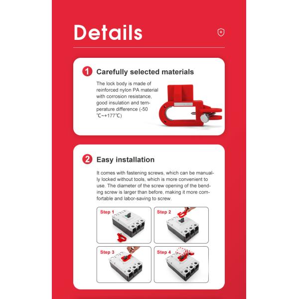 BOSHI Customized Color Multifunction Large Type Circuit Breaker Lockout
