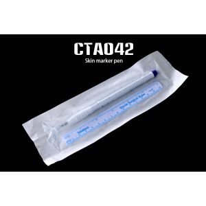 Waterproof Purple Color Surgical Skin Marker Pen with a Ruler Inside for Marking