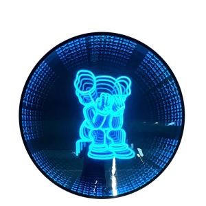 China Bedroom Decor Delicate Art Deco Wall Signs With LED Infinity Mirror on sale