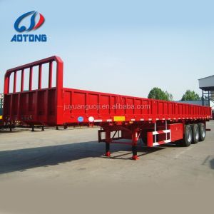 Tri-angle 50tons drop side wall bulk cargo transporting sidewall semi trailer