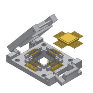 Electrical Quad Flat Pack Azimuth Carrierless Test Socket 63114-040-48TM Azimuth