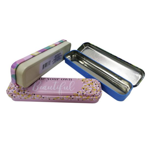 Quality Vintage Rectangular Tin Box Stationery Packaging Tin Can Pencil Holder wholesale