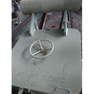 Marine Steel Hatch Cover , Quick Action Wheel Handle Type Access Hatch Cover