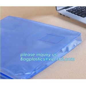 Biodegradable custom colored PVC zipfile document folder a4 document bag