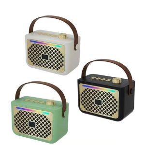 Compact Retro Bluetooth Speakers Wireless Bluetooth 5.3 Speaker For Home KTV