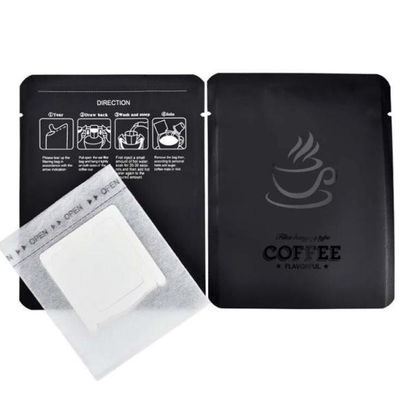 Custom Printed Side gusset flat bottom custom printed drip coffee bean packaging bag with valve
