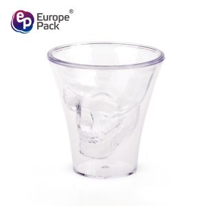 New particular design hot good plastic double wall cup with skeleton shape