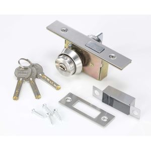 China Single Cylinder Square Latch Aluminum Frame Glass Door Lock on sale