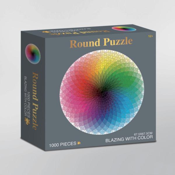 Quality Customized 1000pcs Round Rainbow Puzzle Inspirational Jigsaw Puzzles wholesale