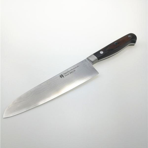 Quality Santoku Damascus Kitchen Knives , Red Pakka Wood Handle Japanese Cooking Knives wholesale