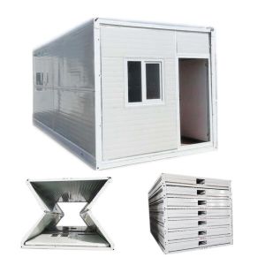 Cheap Modular Fold up House Sandwich Panel Fireproof Foldable Expanding Cabin for sale