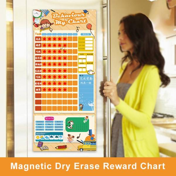 Children Magnetic Dry Erase Reward Chart Behavior Chart