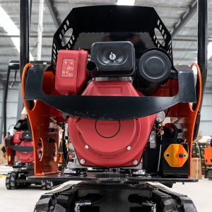 Smallest Red 1.5 T Digger EPA Mini Excavator For Municipal Works