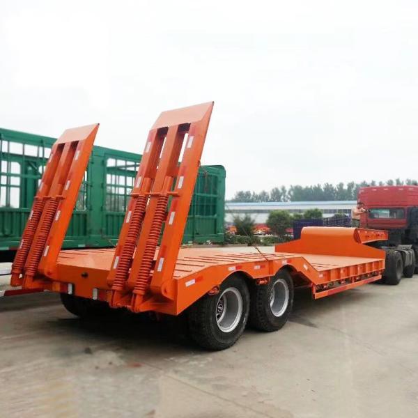 Quality Jost E100 Landing Gear and Steel Construction 15t Grade Low Bed Semi Trailer for Heavy Machinery wholesale