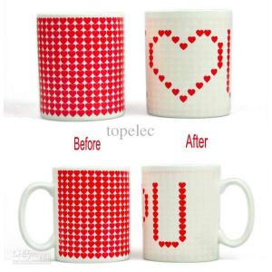 Cheap FDA/EU Verified 11oz Hot Colours Changing Cofee Mug Dia 8cm X Height 9.5cm 11oz for sale