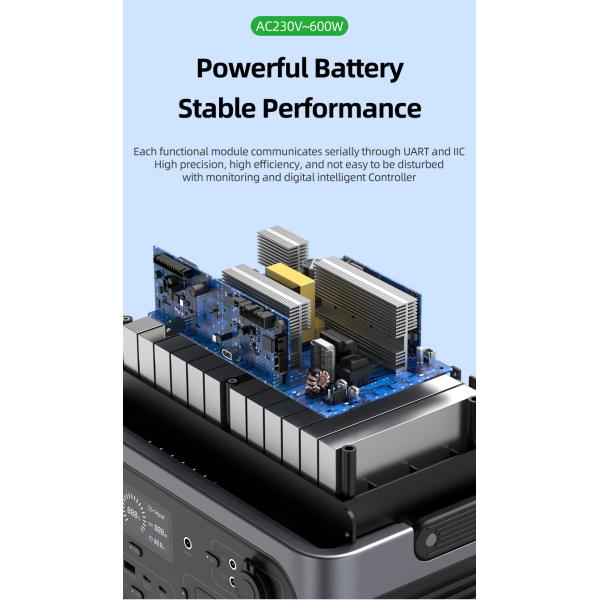 LCD Display Lifepo4 Home Battery Outdoor Power Station 144000mAh 3.75V 540Wh