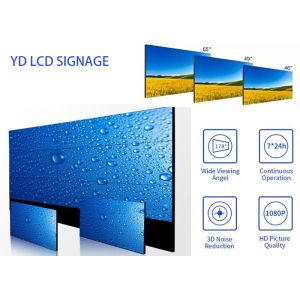 Commercial Wall Mounted Digital Signage , LCD Media Wall With High Brightness