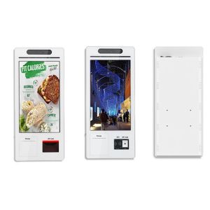 24inch Self Service Ordering Kiosk Pos System Cashier Cash Acceptor Machine For