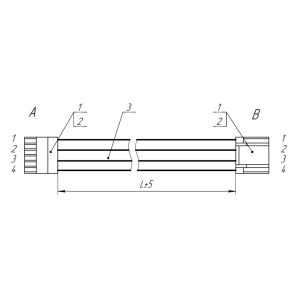 4 pin connector wire harness Computer Connector Terminal Wire Cable Custom Cable