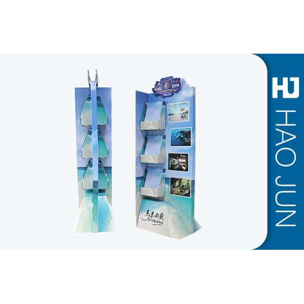 OEM/ODM Eco-Friendly Cardboard Display Stands In Red With Long Hooks For Promotion