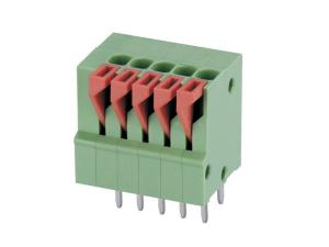 Cheap 2.54mm Pitch Buckle Type Screwless Terminal Block For Security And Lighting System for sale