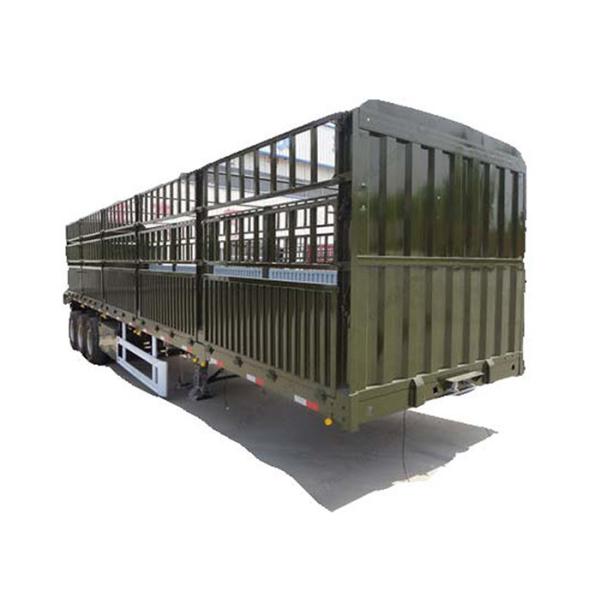 Quality Army Green CE Stake Semi Trailer 60T Livestock Transport  For Bulk Cargo wholesale