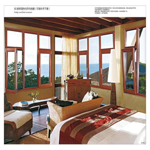 Heat Insulation Aluminium Alloy Windows Wood Grain Aluminum Extrusion