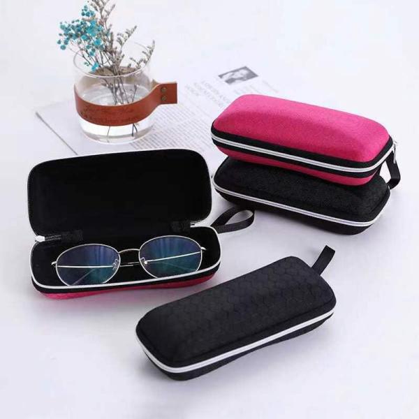Luxury Custom Printed Sunglasses Case Knitted Fabric Material Easy To Carry