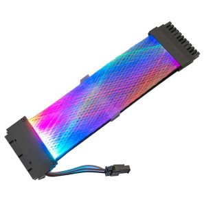 Computer Game LED single headlight 24Pin RGB extension cord male to female