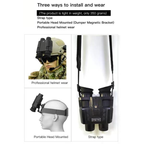 Binocular Infrared Night Vision Camera Naked Eye 3D Viewing Scope For Wildlife