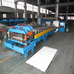 Cheap 380V 50Hz Steel Tile Forming Machine with Compture Control System / Cr12mov Blade for sale
