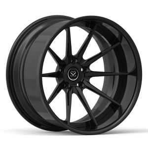 Matte Black Forged 2 Piece Rims 20 19 Inch 19x9 19x11 Deep Dish Concave Alloy