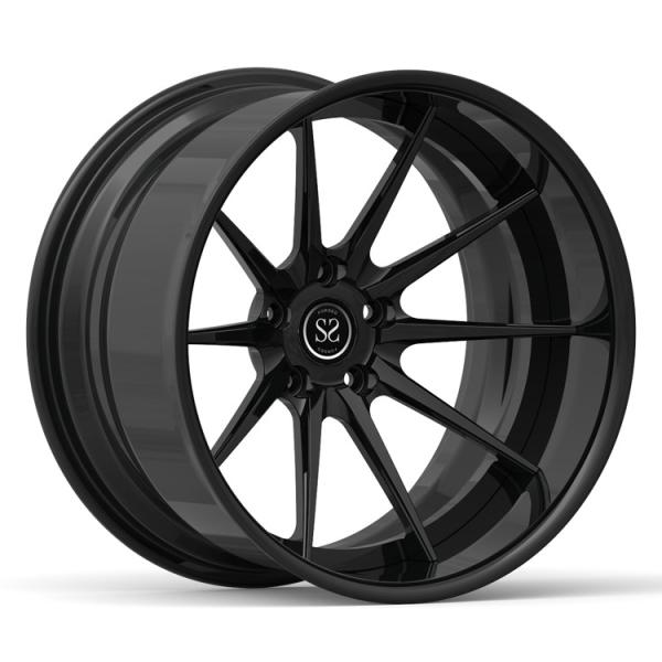 Matte Black Forged 2 Piece Rims 20 19 Inch 19x9 19x11 Deep Dish Concave Alloy