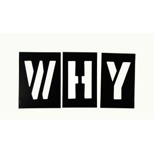 Custom Printing PVC Rectangle Black Number And Letter Stencil For Public