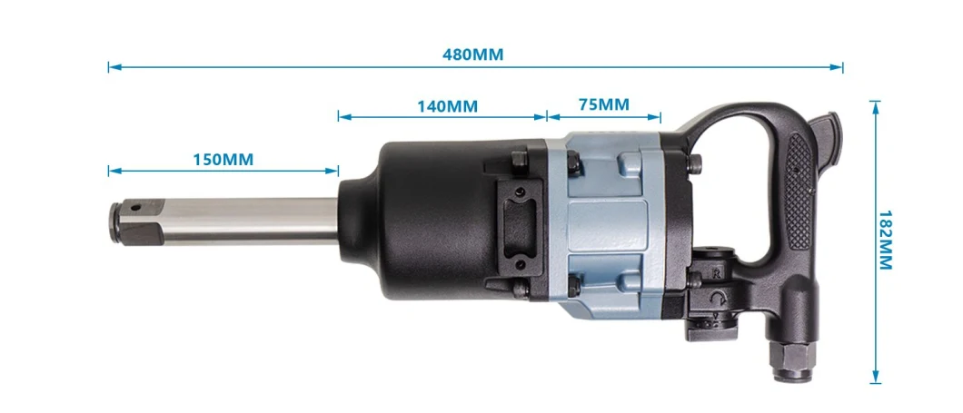 1" Professional Pinless Hammer Air Pneumatic Impact Wrench Factory Price Wholesale Safety High Torque Air Pneumatic Impact Wrench