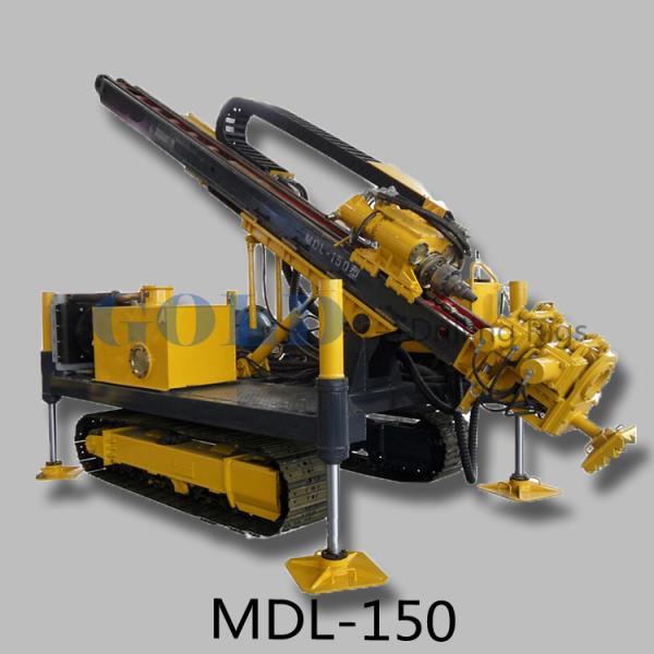 Crawler MDL-150 tough terrain hydraulic drilling rig, mechanical power head