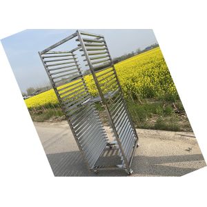 China Heat Resistance 16 Layers 32 Pans Stainless Steel Rack Trolley For Bakery on sale