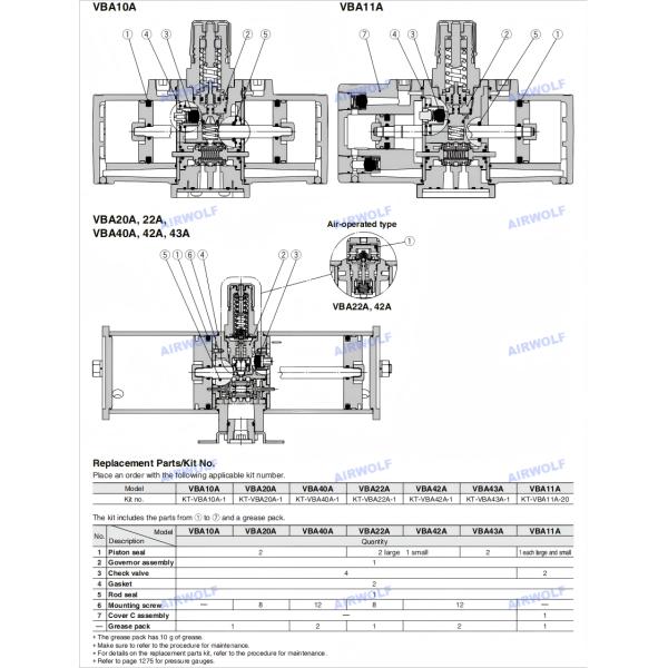 SMC VBA 2 Times VBA10A-02 VBA40A-04GN Pneumatic 1.6Mpa Booster Regulator