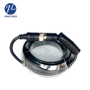 Male To Male Rear View Camera Cable , 4 Pin Rear Backup Plug Aviation Reversing